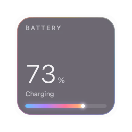 The Battery widget in Prism