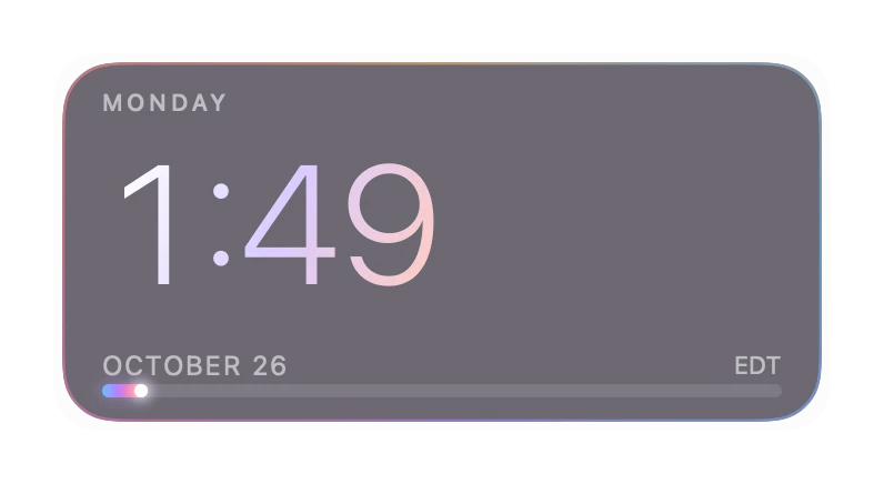 The Clock widget in Prism
