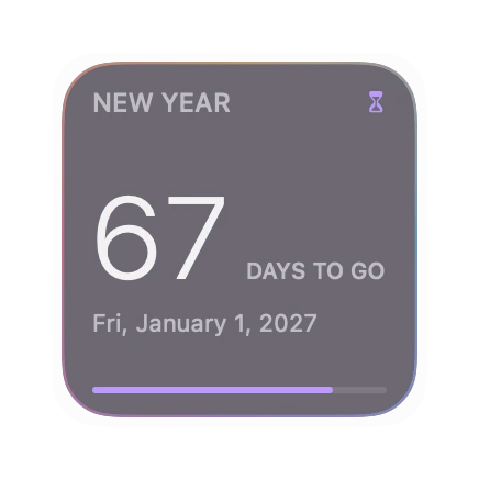 The Countdown widget in Prism
