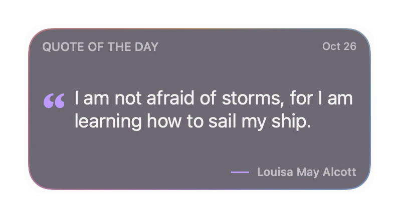 The Quote of the Day widget in Prism