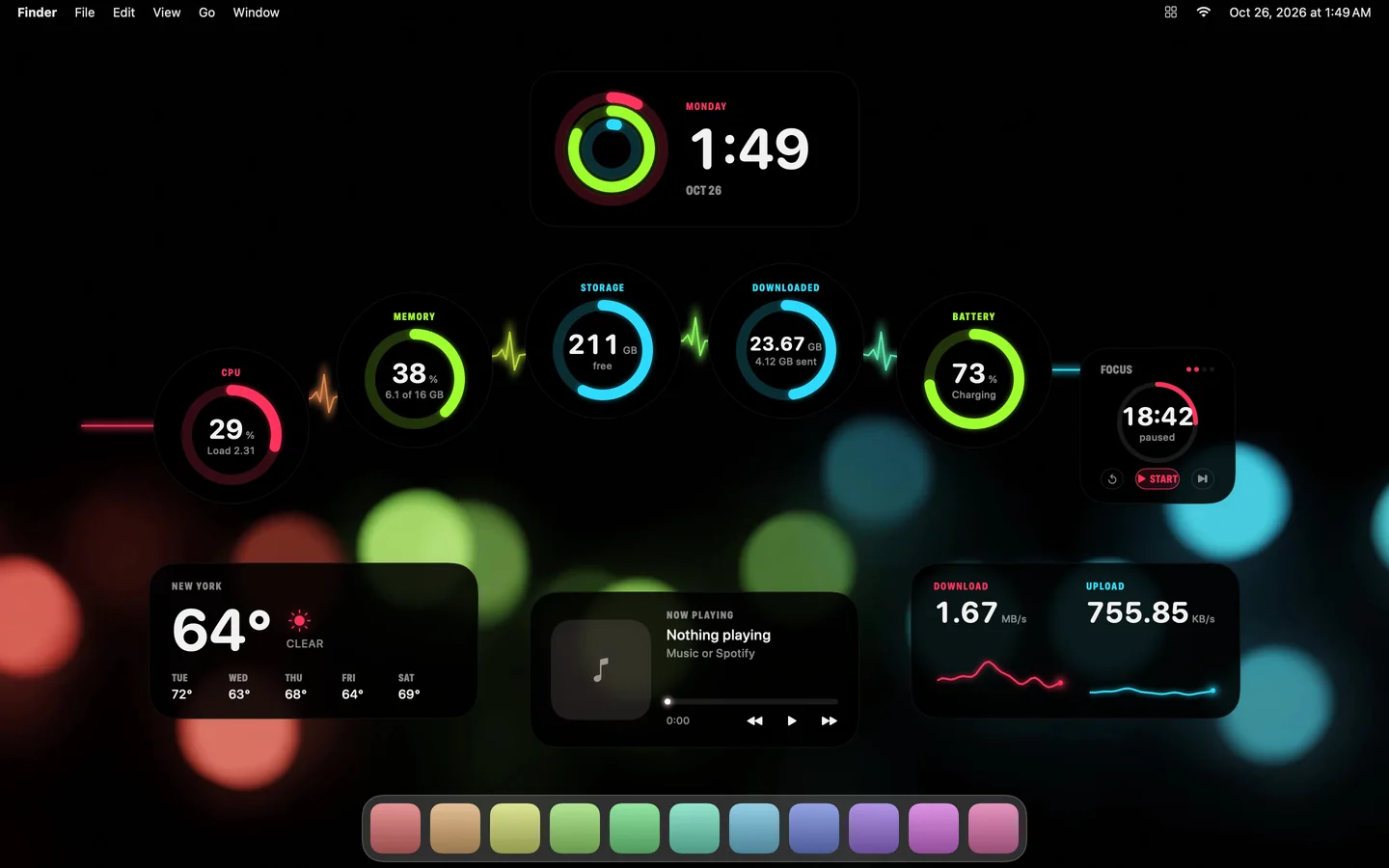 The Pulse theme laid out on a Mac desktop