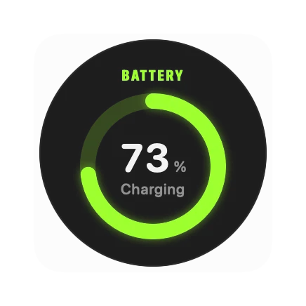 The Battery widget in Pulse