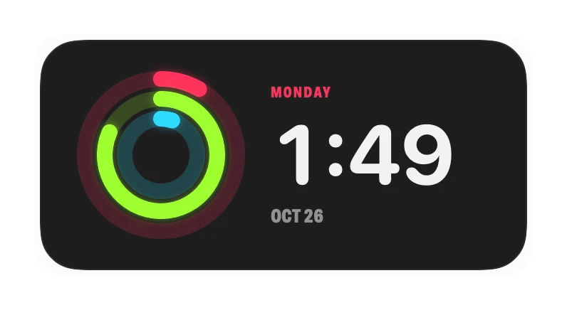 The Clock widget in Pulse
