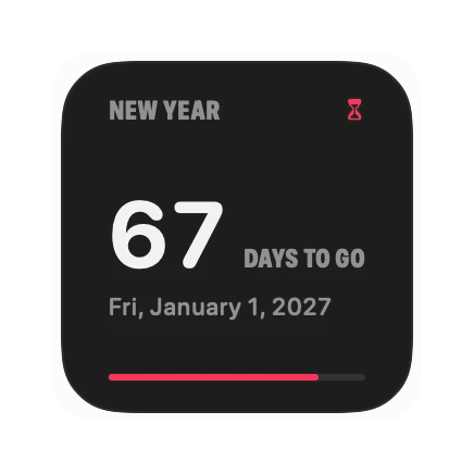 The Countdown widget in Pulse
