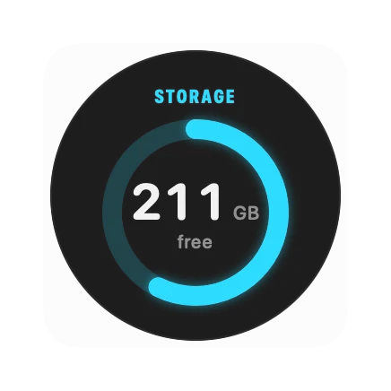 The Storage widget in Pulse
