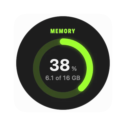 The Memory widget in Pulse