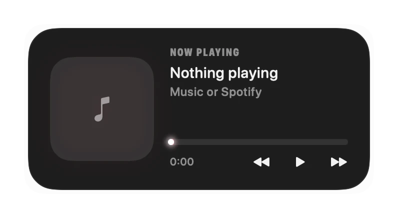 The Now Playing widget in Pulse