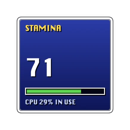 The CPU widget in Quest