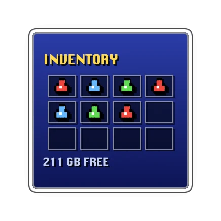 The Storage widget in Quest