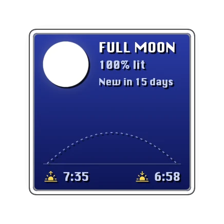 The Moon & Sun widget in Quest