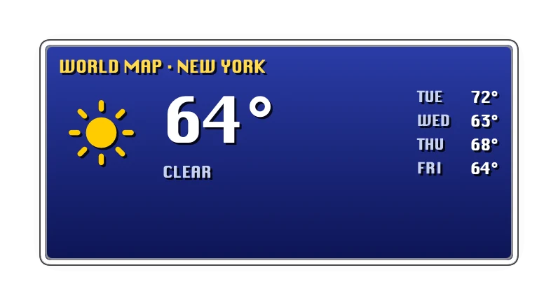 The Weather widget in Quest