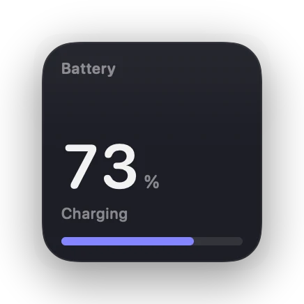The Battery widget in Slate