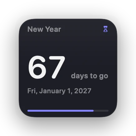 The Countdown widget in Slate