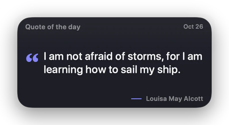 The Quote of the Day widget in Slate