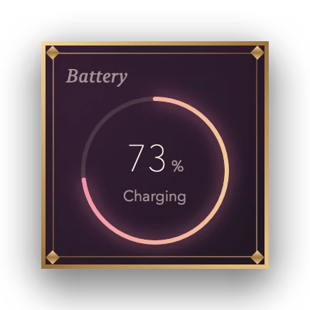 The Battery widget in Velvet