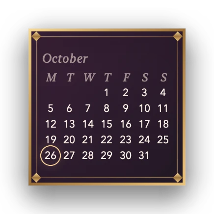 The Calendar widget in Velvet